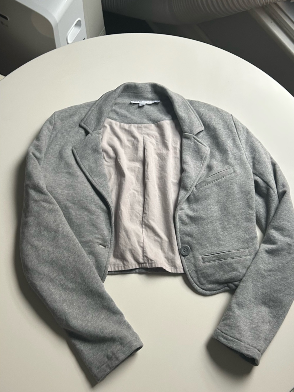 SEE BY CHLOE Women's Light Gray Cropped Blazer Jacket